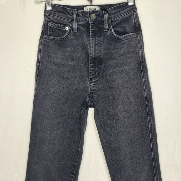 Agolde Black Pinch Waist Jeans Size 24 - Picture 2 of 12